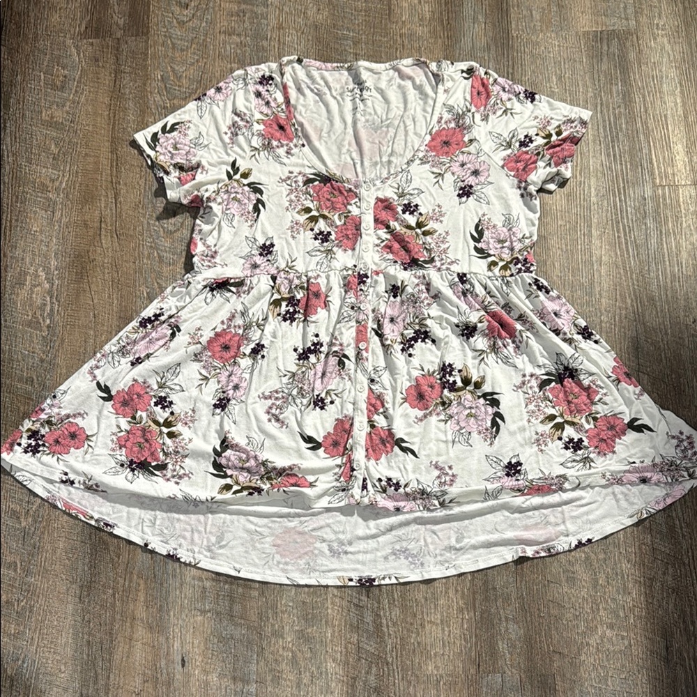 Torrid Floral Women’s Dress in Pink and White